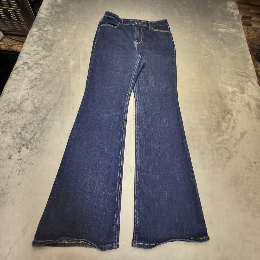 Old Navy‎ Jeans Womens 6 Blue Flared High Rise Dark Wash Stretch